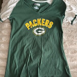 Green Bay Packers Kids Green and White Shirt